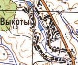 Topographic map of Vykoty