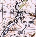 Topographic map of Tuchne