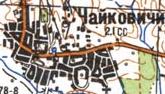 Topographic map of Chaykovychi
