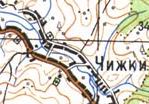 Topographic map of Chyzhky