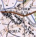 Топографічна карта Стоків