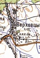 Топографічна карта Верхівців