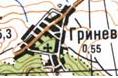 Topographic map of Gryniv
