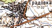 Топографическая карта Градовки