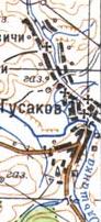 Topographic map of Gusakiv