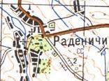 Топографічна карта Раденичів