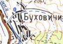 Топографічна карта Буховичів