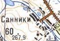 Топографічна карта Санниок
