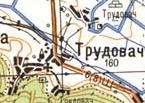Topographic map of Trudovach