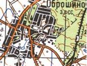 Топографічна карта Оброшиного