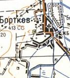 Topographic map of Bortkiv