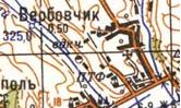 Топографическая карта Вербовчика