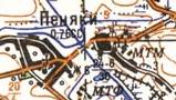 Топографічна карта Пеняок
