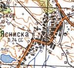 Топографическая карта Ясниски