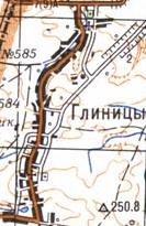 Topographic map of Glynytsi