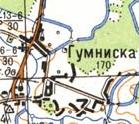 Топографическая карта Гумниски