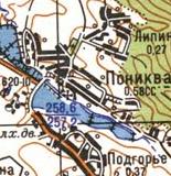 Topographic map of Ponykva