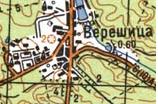 Топографическая карта Верещицы