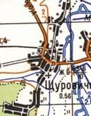 Topographic map of Schurovychi
