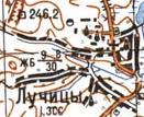 Topographic map of Luchytsi