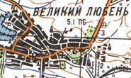 Topographic map of Velykyy Lyubin