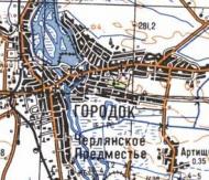 Топографічна карта Городка