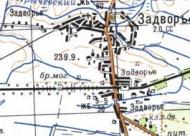 Топографічна карта Задвір'я
