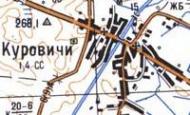 Топографічна карта Куровичів