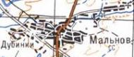 Топографическая карта Мальнова