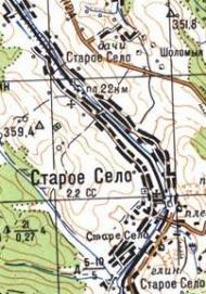 Topographic map of Stare Selo