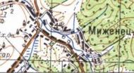 Топографическая карта Миженца