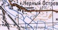 Topographic map of Chornyy Ostriv