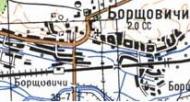 Topographic map of Borschovychi