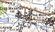 Топографическая карта Старого Милятина