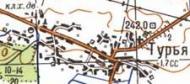 Topographic map of Turya