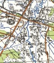 Topographic map of Silets