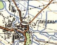 Topographic map of Glynyany