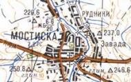 Topographic map of Mostyska
