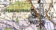 Topographic map of Peremyshlyany