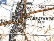 Topographic map of Medenychi