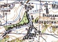 Topographic map of Mokrotyn