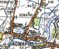 Topographic map of Komarno
