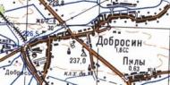 Топографическая карта Добросина