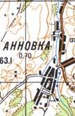 Топографическая карта Анновки