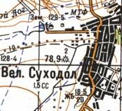 Topographic map of Velykyy Sukhodil