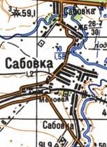 Topographic map of Sabivka
