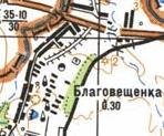 Topographic map of Blagovischenka