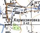 Topographic map of Karmazynivka