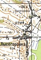 Topographic map of Lysogorivka