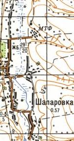 Topographic map of Shaparivka